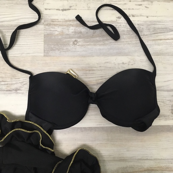 Black Ruffle Bikini Bottom - Picture 3 of 3